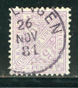 German States Wurttemberg Scott # O97, used