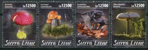 Sierra Leone Mushrooms Stamps 2020 MNH Fungi Fly Agaric Nature 4v Set