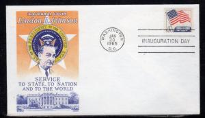 US Lyndon Johnson Inauguration 1965 Chickering Jackson Cachet Unaddressed b389