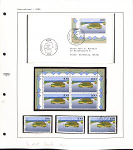 Germany #1805 Deutschland MNH + used stamps and FDC Saale