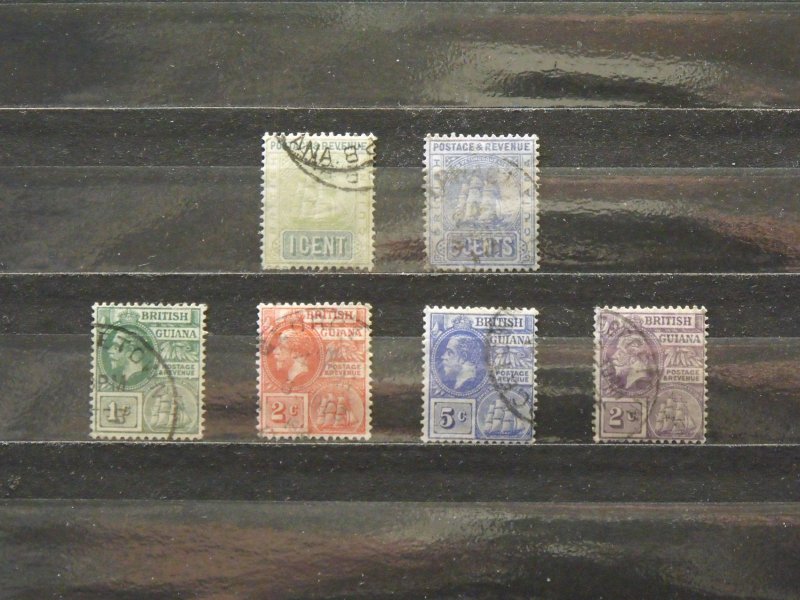 5632   Br Guiana   Used # 160, 175, 178, 179, 181, 193      CV$ 10.10