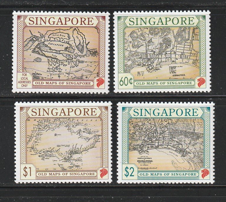 Singapore 747-750 Set MNH Maps (B)