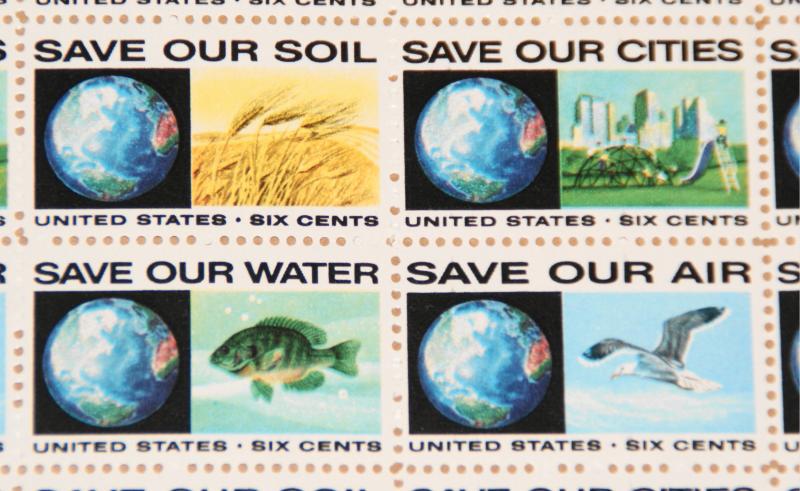 1970 sheet, Anti-Pollution Issue Sc # 1410-13