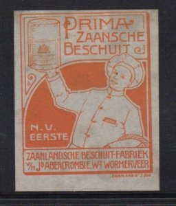 Dutch Advertising Stamp- Prima Zaansche Beschuit (Rusk) Factory