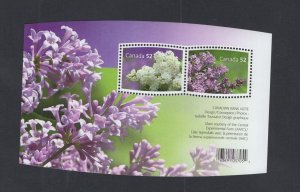 Canada #2206  (2007 Lilacs sheet of 2)  VFMNH CV $3.00