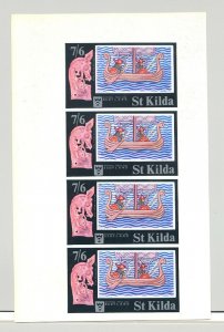 St Kilda (British Local) Rosen #SK43 Viking Ship 1v S/S Collective Proof of 4