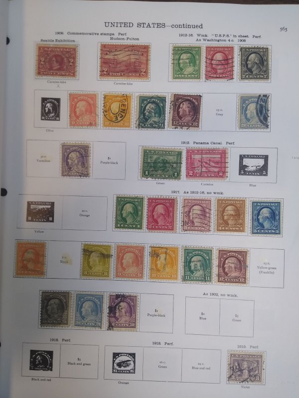 collection on pages US to 1935 scattered mixed condition CV $800