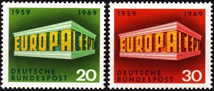 GERMANY 1969 EUROPA. Complete Set, MNH