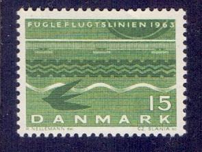 Denmark 1963 MNH  opening Denmark - Germany railway  complete