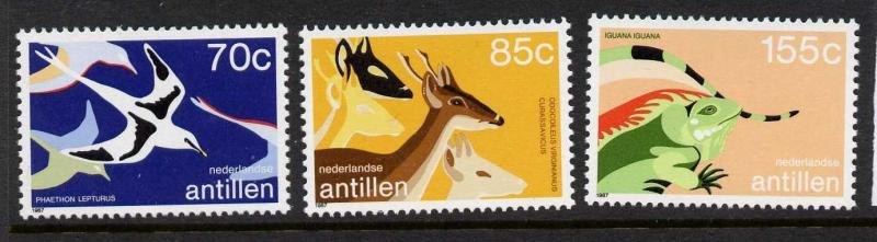 Netherlands Antilles 586-8 MNH Birds, Iguana, Deer