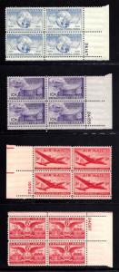 United States #C32//C55 Mint,OG,NH... Plate Blocks of 4... SCV $5.75