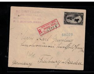 USA #292 Very Fine Used Rare Cover To Freidurg Germany **With Certificate**