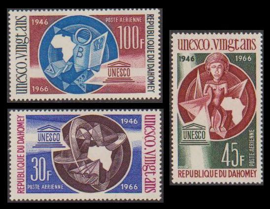 Dahomey 20th Anniversary of UNESCO 3v SG#264-266 SC#C43-C45