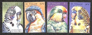 Saint Vincent 2000, Birds 4v, MNH