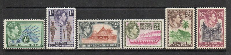 British Solomon Islands - SG# 60, 61, 63, 64, 66, 67 MH/MLH  -    Lot 1124104