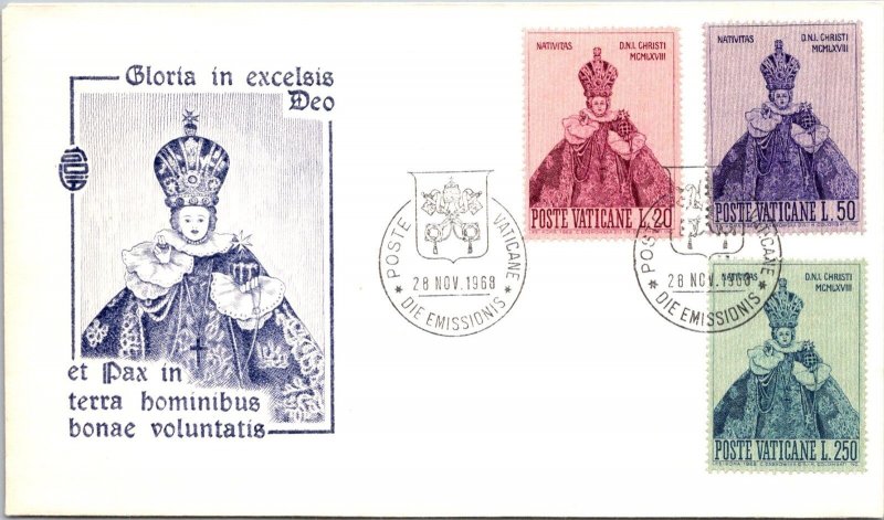 Vatican FDC 1968 - Glory to God in the highest - F30744 