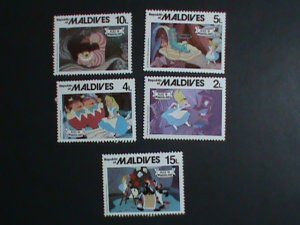 ​DISNEY-MALDIVES STAMP-1980-SC#887 DISNEY CARTOON-ALICE IN WONDERLAND   SET