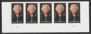 US 6022 Barbara Bush F plate strip 5 MNH 2025