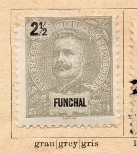 Funchal 1897 Early Issue Fine Mint Hinged 2.5r. NW-239161