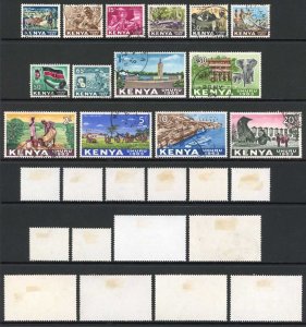 Kenya SG1/14 1963 Set of 14 Fine Used Cat 16 pounds