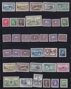 CANADA BACK OF THE BOOK COLLECTION ON 5 STOCK SHEETS MNH MLH MH O/PRINTS ETC