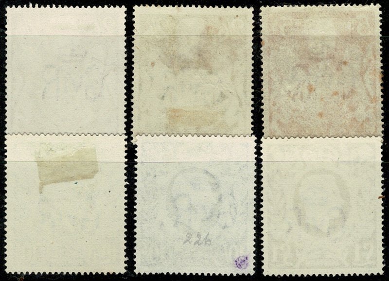 G.B. 1939-48 FULL SET HIGH VALUES USED (VFU) SG 476-478c Wmk.w133 P.14 VGC