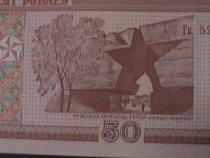 ​BELARUS-2000- NATIONAL BANK-50 RUBELI-UNCIRULATED NOTE WE SHIP TO WORLDWIDE
