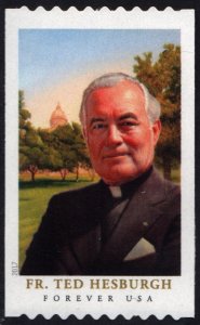 SC#5242 (49¢) Father Theodore Hesburgh Coil Single (2017) SA
