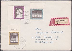 EAST GERMANY 1969 registered cover - nice franking - ......................a3326