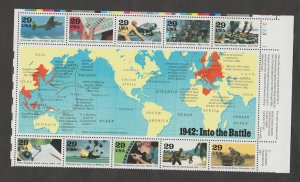 U.S. Scott #2697 World War II - 1942 Into the Battle Stamps - Mint NH Sheet