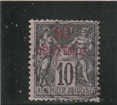 French Morocco  Scott#  3  Used  (1891 Surcharged)