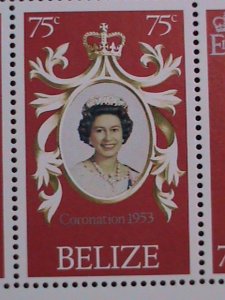 BELIZE 1978  25TH ANNIVERSARY-CORONATION OF QUEEN ELIZABETH II MNH  S/S VF