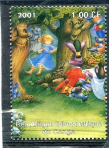 Congo 2001 ALICE IN WONDERLAND Tale Lewis Carroll 1 value Perforated Mint (NH)