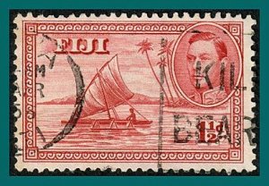 Fiji 1949 Camakua Canoe, 1.5d used  #132a,SG252c