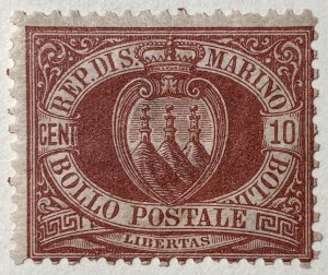 AlexStamps SAN MARINO #9 F Mint