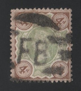 Great Britain, stamp, Scott#116,, used, hinged,  4d