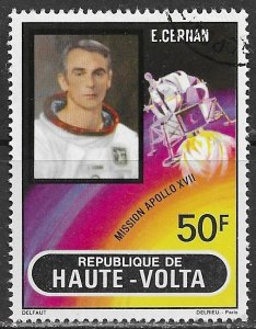 Upper Volta ~ Scott # 289 ~  Used ~ CTO ~ Apollo 17 Moon Mission