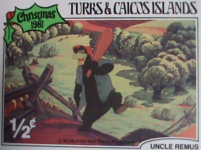 ​DISNEY-TURKS & CAICOS ISLAND STAMP-1981 DISNEY CARTOON- CHRISTMAS MINT SET VF