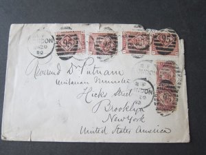 Great Britain 1890 frank Sc 58(P6),79 Cover