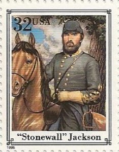 US 2975s Civil War Stonewall Jackson 32c single MNH 1995