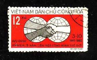 Viet Nam Democratic Republic-Sc#139-used set-Trade Unions-1960-