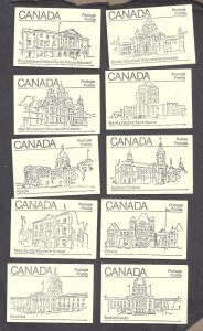 Canada #82 MINT NH BOOKLET WITH PANE 945a COMPLETE SET OF 10 BS27776