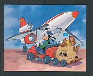 LESOTHO  DISNEY  AVIATION #544...SOUV. SHET...MNH...$11.00