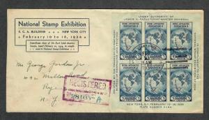 US Sc#735 FDC Linprint Cachet 1934 Byrd Expedition