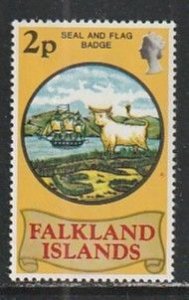 1975 Falkland Islands - Sc 241 - MH VF - 1 single - Seal and Flag Badge