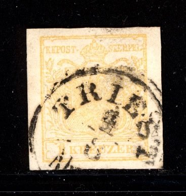 Austria 1850  Scott #1 used