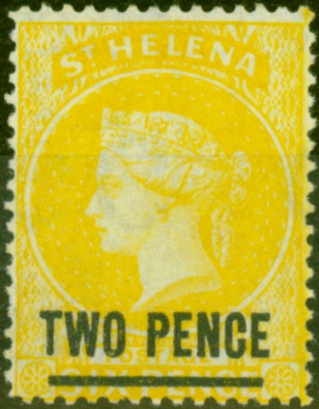 St Helena 1880 2d Yellow SG28 Very Fine & Fresh Mtd Mint