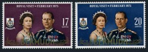 Bermuda 316-317,MNH.Michel 305-306. Royal visit 1975. Queen Elizabeth II,Philip.