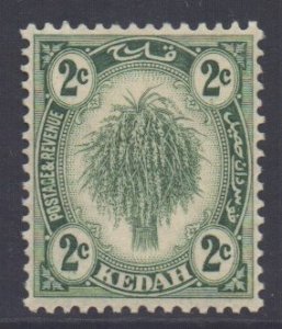 Malaya Kedah Scott 25 - SG27, 1921 Wheatsheaf 2c MH*