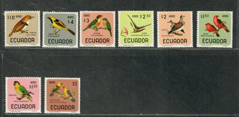 Ecuador Sc#c441-c448 M/NH/VF, Birds, Cv. $25.30